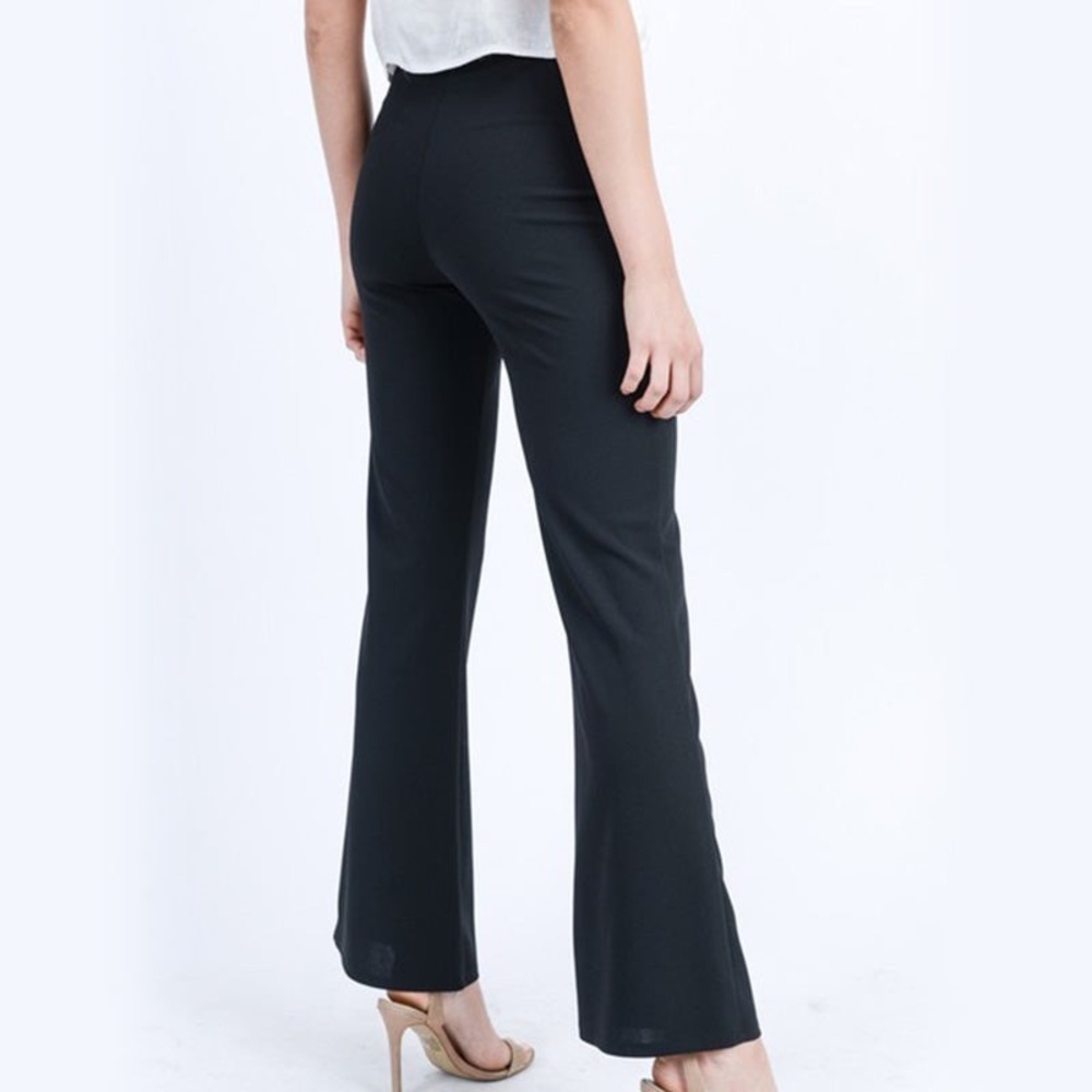 Black high waisted flare pants large NWT Love Tree - Picture 4 of 12